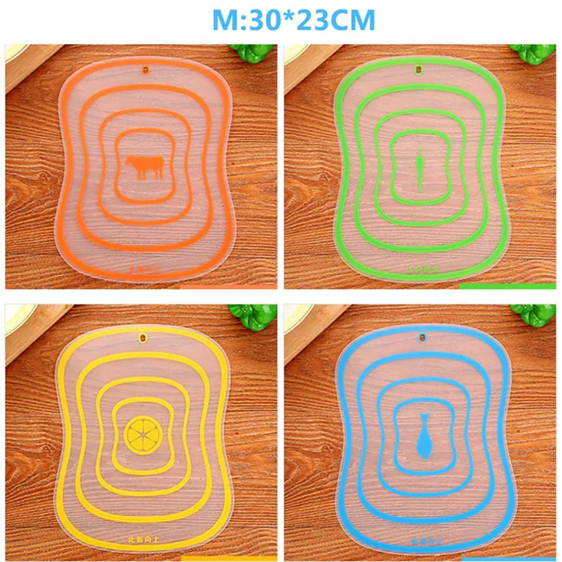 SML Plastic Chopping Board Non-slip Frosted Kitchen Cutting Board Vegetable Meat Tools Kitchen Accessories Chopping Board noFB12 (3)
