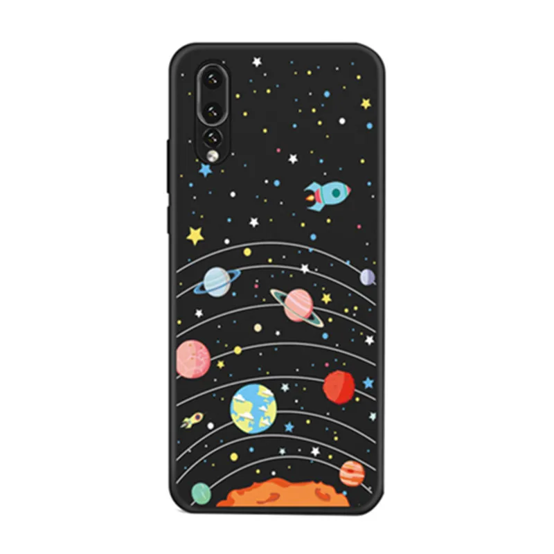 SICOOTE для huawei P20 Lite 2019 чехол милый мультфильм Луна звездное небо Звезда силиконовая
