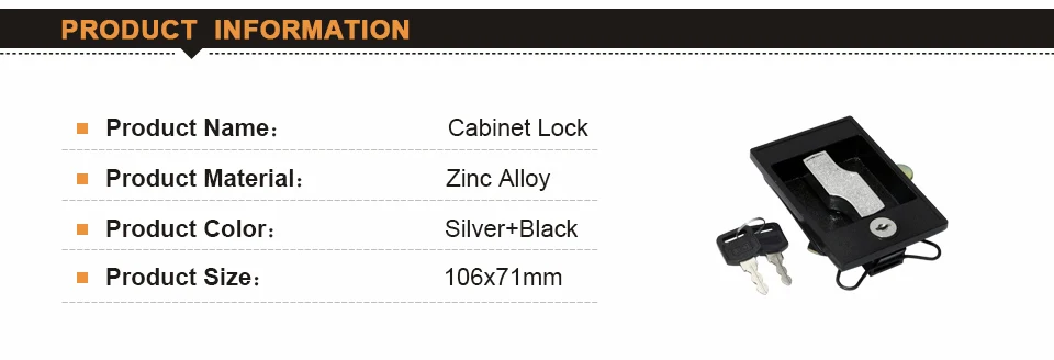 Плоский Замок шкафа из цинкового сплава 106x71 мм промышленная распределительная коробка плоский замок Безопасная электрическая коробка плоский стальной замок для шкафа