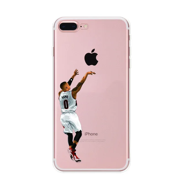 NBA Basketball Player Shockproof Phone Case For iphone X 8 7 6 6S Plus