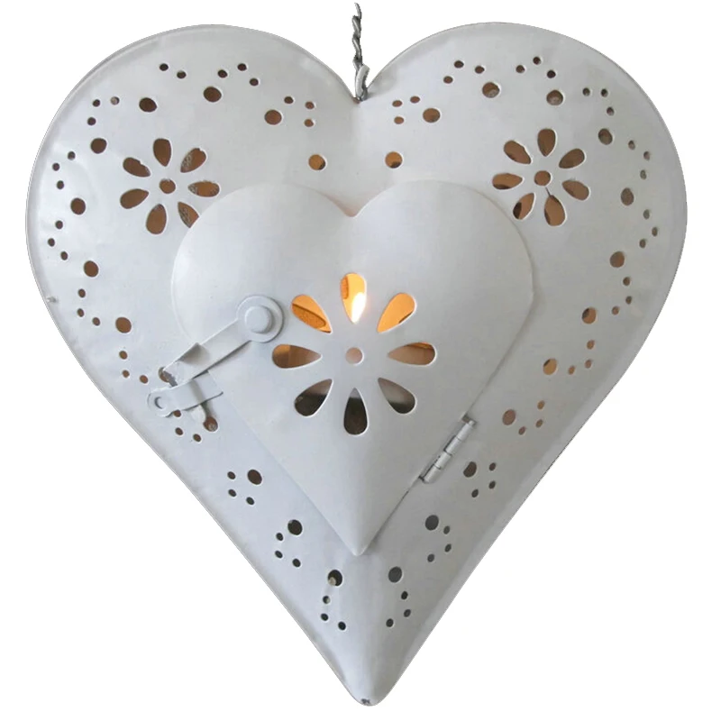 1 X metal heart shape Candlestick Wedding Home Decor Hang Candle