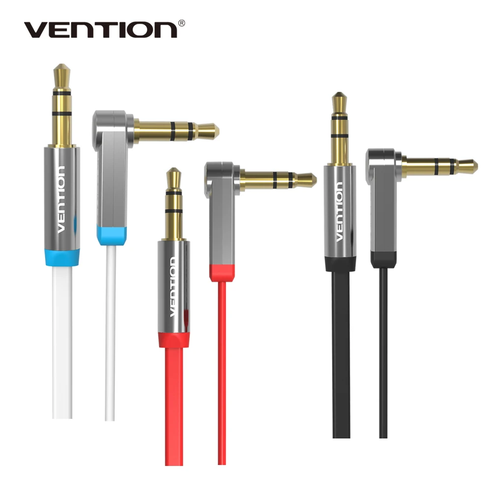 

Vention Audio Cable 3.5mm Jack male to male 90 Degree Right Angle flat Aux Cable Audio for Samsung iphone beats" Headphone MP3
