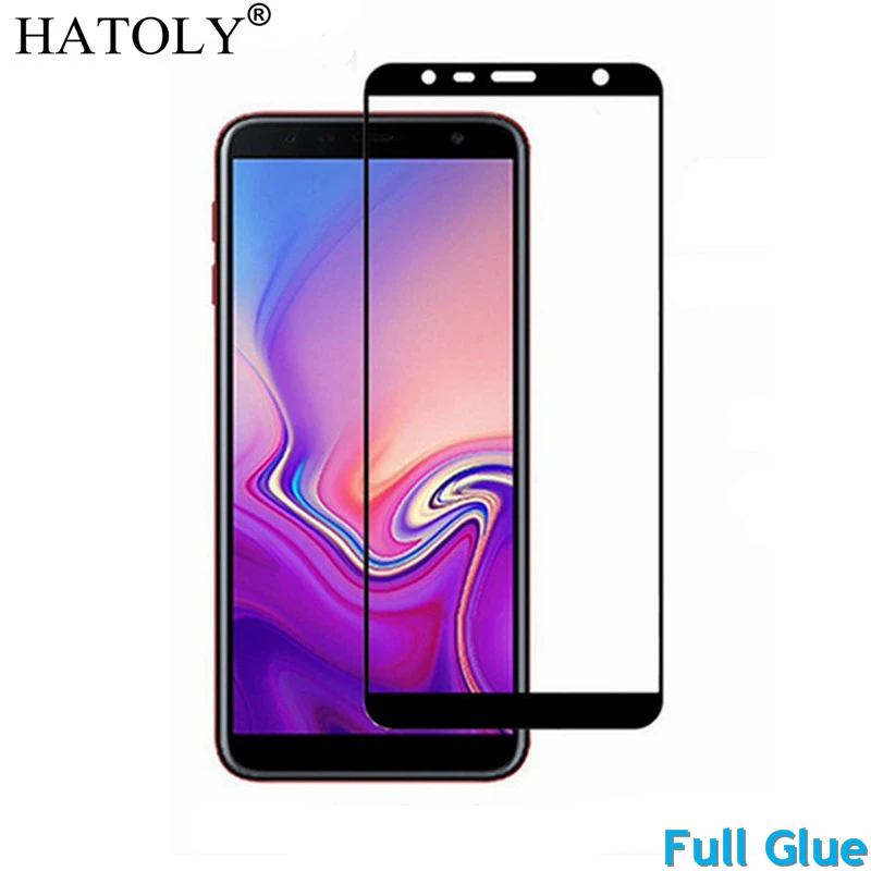 Закаленное стекло с полной проклейкой для Samsung Galaxy J6 Plus Защита экрана J610 полное