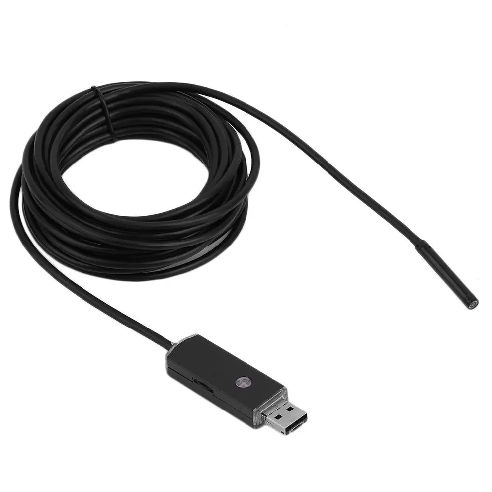 

5PCS 1M/2M/5M/10M 2 In 1 Dual Interface Waterproof Endoscope5.5MM Lens Diameter