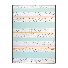 Европейский простой геометрический круглый в горошек печать Прямоугольный Коврик моющийся нескользящий ковер для спальни гостиной кухни