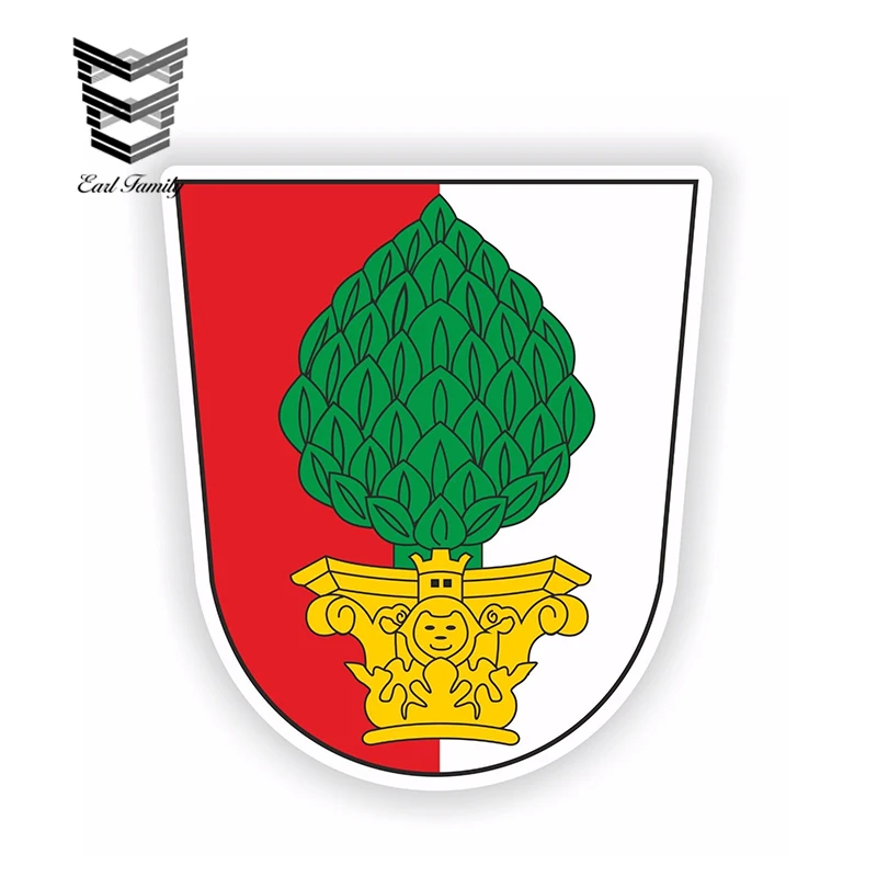 EARLFAMILY 13 سنتيمتر x 11.2 سنتيمتر Augsburg الألمانية معطف من الأسلحة ل الوفير محمول اللوحي خزانة بباب ملصق حائط من الفينيل‏ للماء سيارة ملصقات