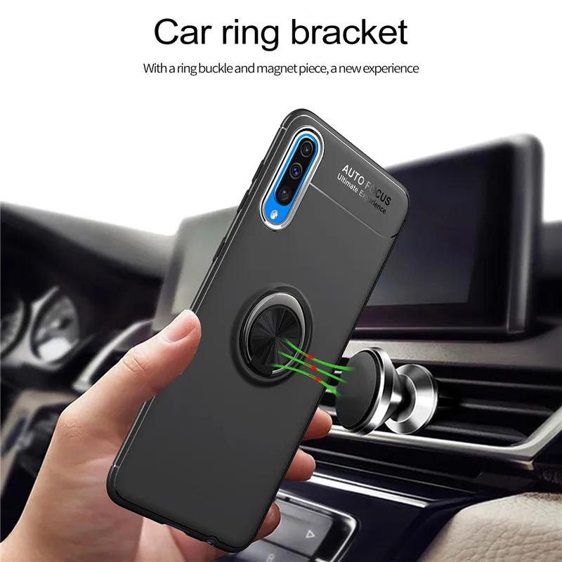 

For Samsung Galaxy A50 case Samsung A50 case TPU soft Ring Car Magnet Shockproof cover For Samsung Galaxy A50 A505F A505 A 50