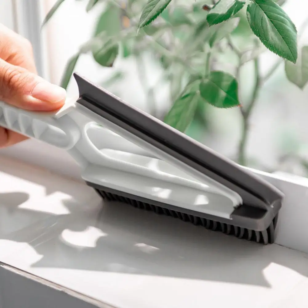 Household two-in-one double-head household cleaning brush Kitchen multi-purpose gap brush window glass scraping