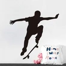 Модный скейт Наклейка на стену виниловый скейтборд Экстремальные виды спорта Наклейка на стену съемные художественные фрески самоклеющиеся обои для B