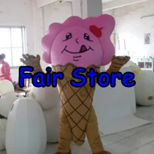 Промо-акция! Розовый костюм талисмана мороженого для взрослых Размеры сладкое десертное Еда мороженое te EMS SW78