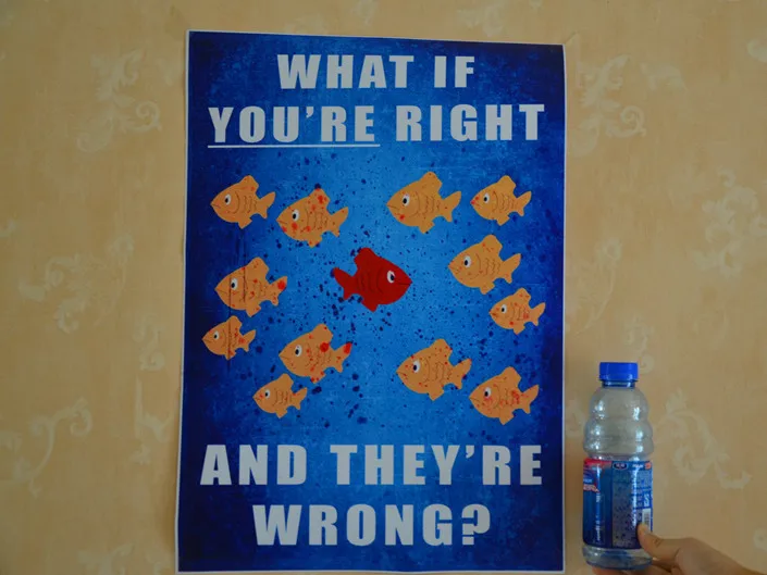 Fargo What If You Re Right And They Re Wrong P/óster decorativo lienzo de pared para sala de estar 20 x 30 cm