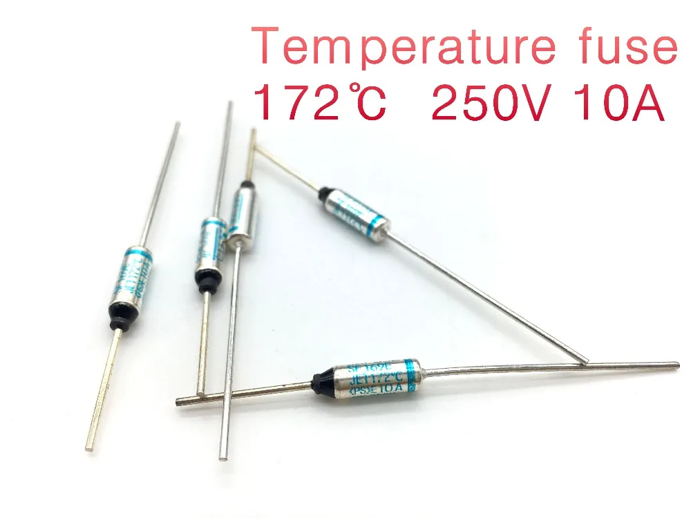 5x Temperature fuse 172C 172 degree 250V 10A Metal shell heat protector