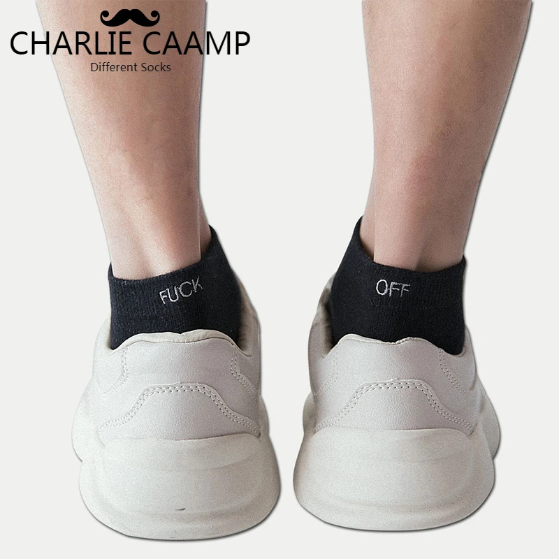 

CHARLIE CAAMP 2018 Spring And Summer New Cotton Street Style Solid Color Men's No Show Socks 6019