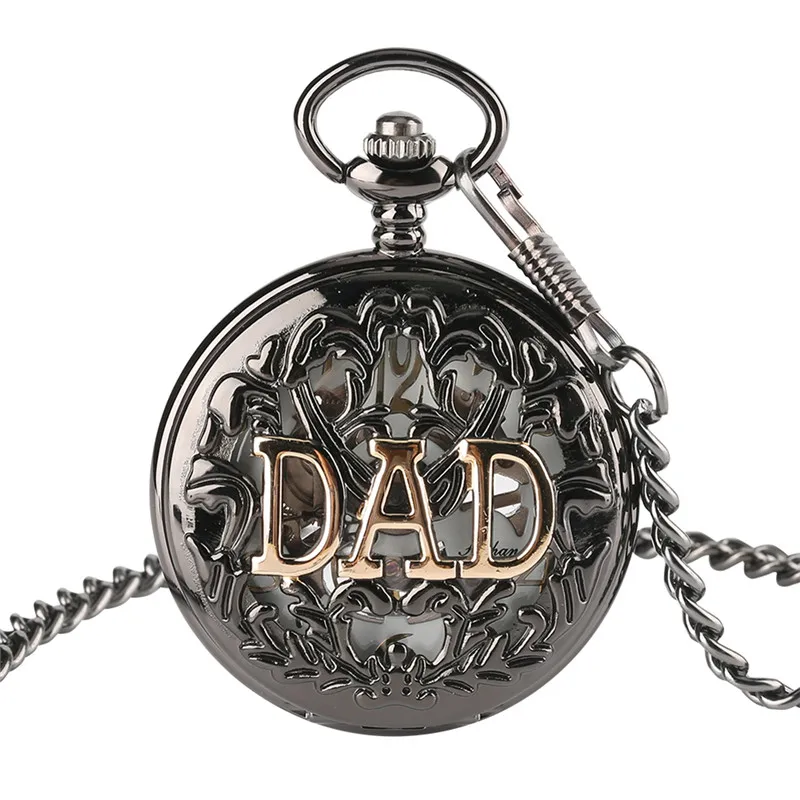DAD Hand Winding Steampunk Mechanical Pocket Watches Men Reloj De