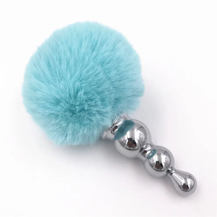 light Blue Rabbit Tail Silicone Anal Plug Novice Sex Game Toys Adult Products for Couples Toy Bunny Butt | Красота и здоровье