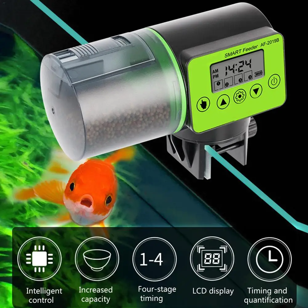 Автоматическая кормушка для рыб, цифровой аквариум для рыб, электрический пластиковый таймер, кормушка для кормления, портативный инструмент для подачи рыбы