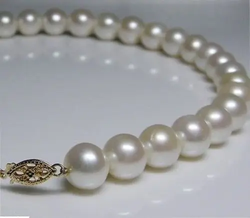 

song voge gem nanJ0196 +natural big size 10-11mm AAA+ south sea white pearl necklace
