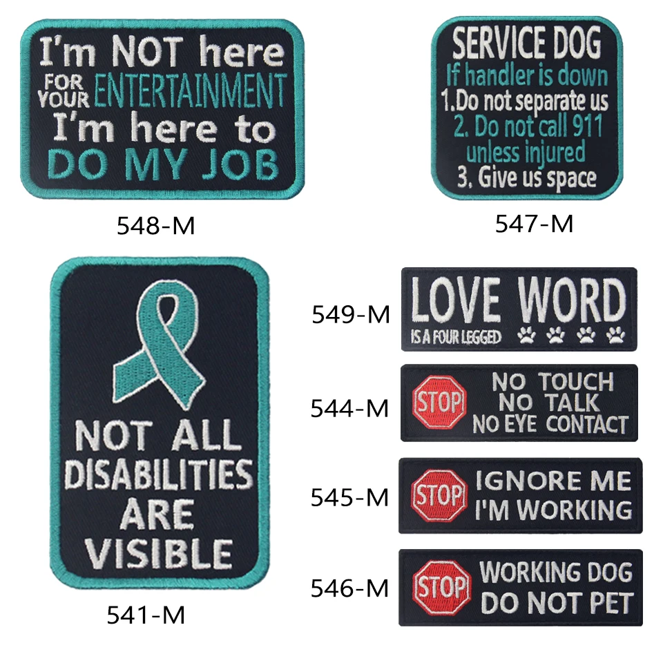 

Embird patches Embroidered patch service dog Working Dog ceo-friendly handmade 3D military patches hook & loop patch