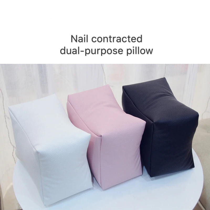 Nail Art Dual purpose Table Hand Pillow PU Leather Arm Rest Cushion
