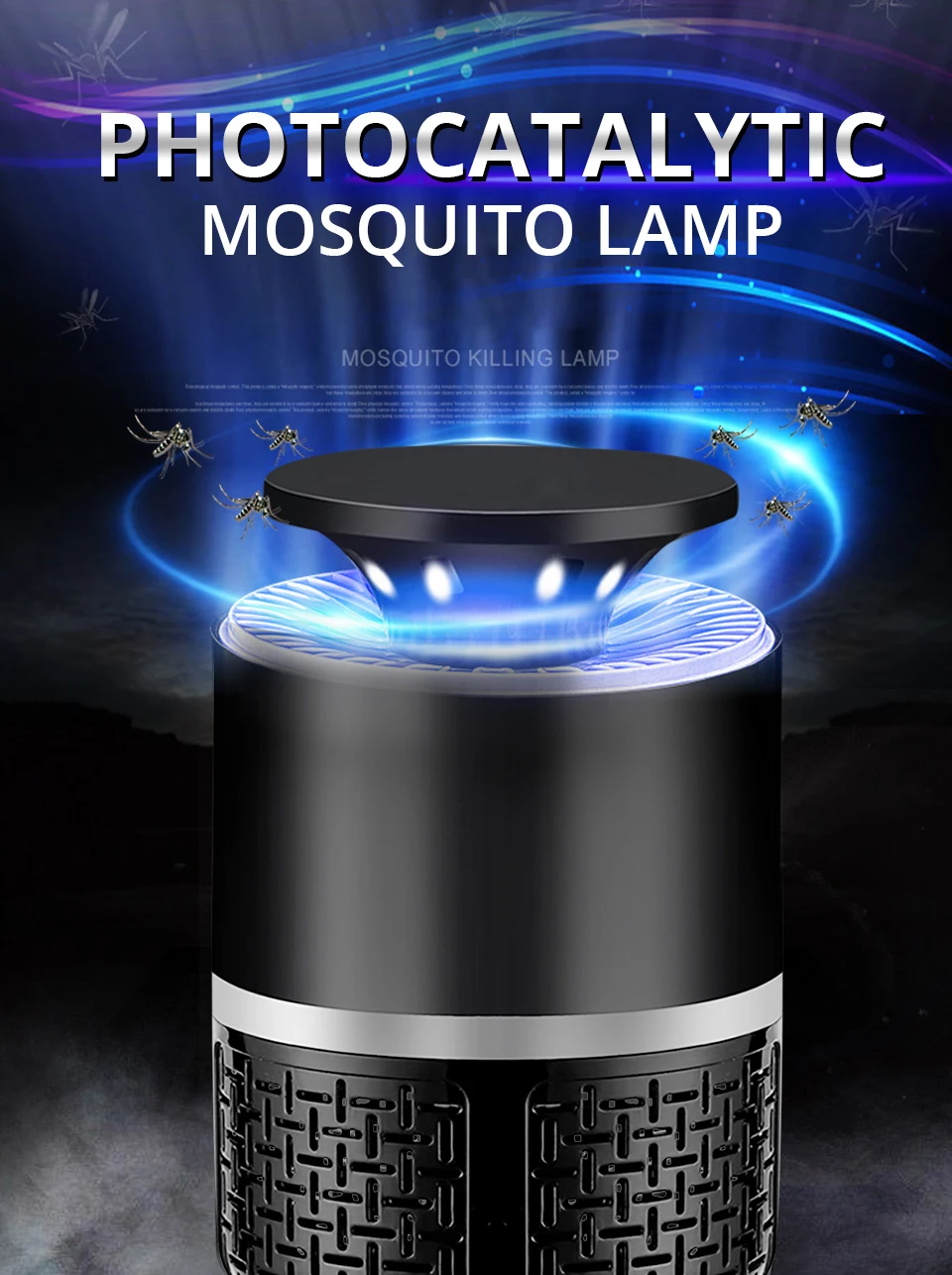 EeeToo USB Electric Mosquito Killer Lamp Photocatalysis Mute 5V Anti Mosquito Trap LED Night Light Lamp Bug Zapper Insect Killer (1)