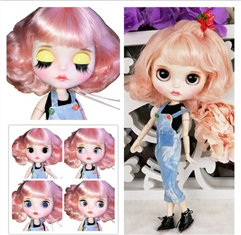 

Good Quality Blyth 30CM 12'' Body Joint Doll Freely Customized BJD Doll With Jeans Rompers And Fashion Short Curl Hair Hot Gift
