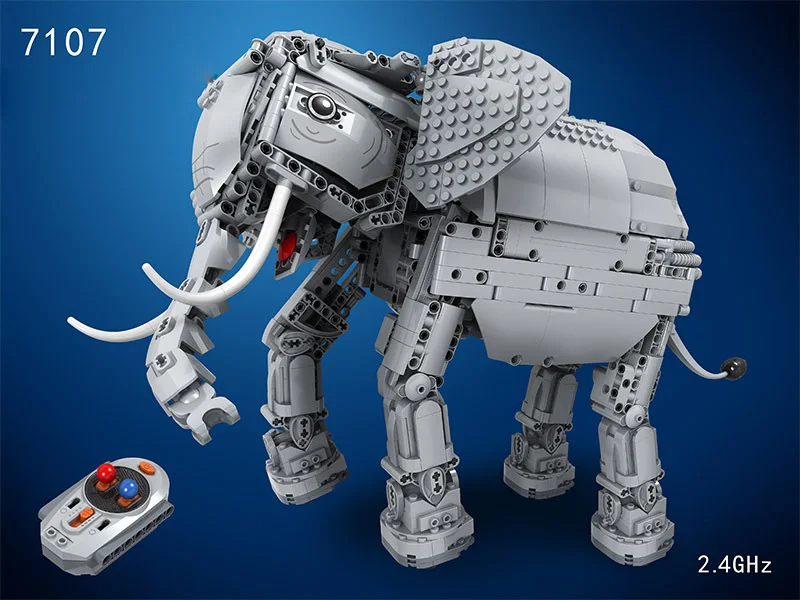 Technics moc 2.4Ghz radio remote control animals block assemble model