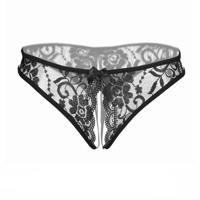 

crotchless sexy panties underwear women sexy lingerie floral perspective lace temptation low waist porn costumes G-string thongs