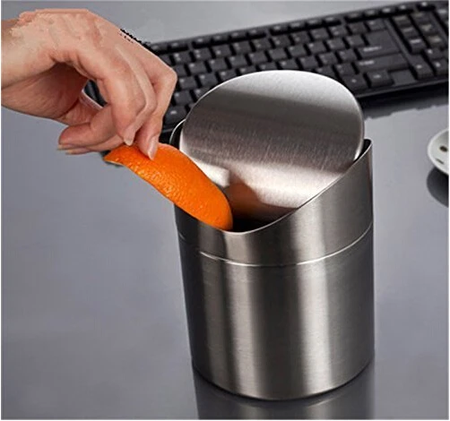 kitchen countertop garbage can bathroom mini stainless steel wave cover countertop small trash can kitchen desktop wastebasket desk organizer household kitchen countertop garbage can bathroom mini stainless steel wave cover countertop small trash can kitchen desktop wastebasket desk organizer household