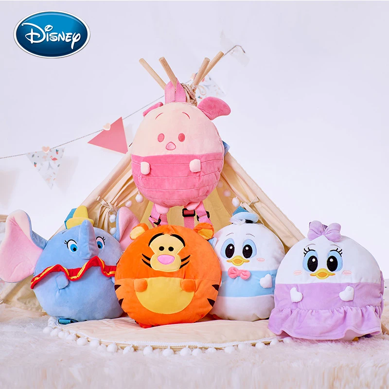

Disney plush backpack cartoon anime Q cute plush children's bag kindergarten cartoon children plush backpack