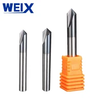 טונגסטן פלדה 1pc WEIX 3 חלילים HRC45 chamfer End Mill זווית 90 עבור נתב פלדה Bit קרביד כלי חותכני הטחינה Mayitr טונגסטן פלדה (4)