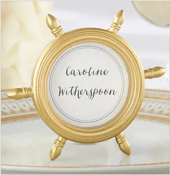 

Free Shipping 50pcs wedding favor resin photo frame decoration baby shower rahmen golden Furnishing articles a gift for guests