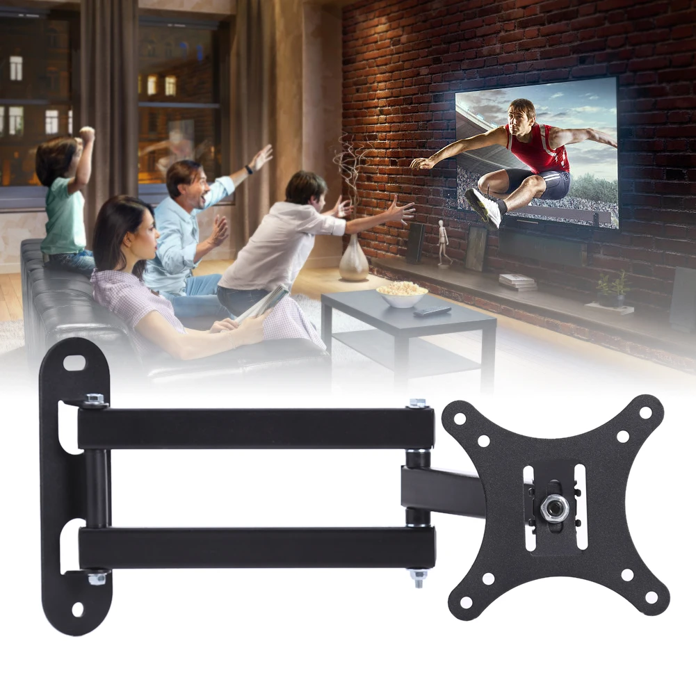 تلسكوبي قوس رف LCD حامل تلفاز قابل للسحب إطار رف تلسكوبي LCD جدار جبل حامل رفوف اكسسوارات ل 10-37 بوصة