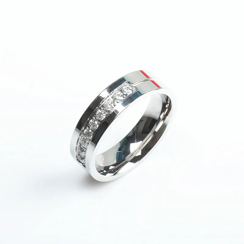 Again Jewel Wedding Band Engagement Rings for Couples 316l Stainless Steel High Quality Lovers Jewelry Anniversary Gift