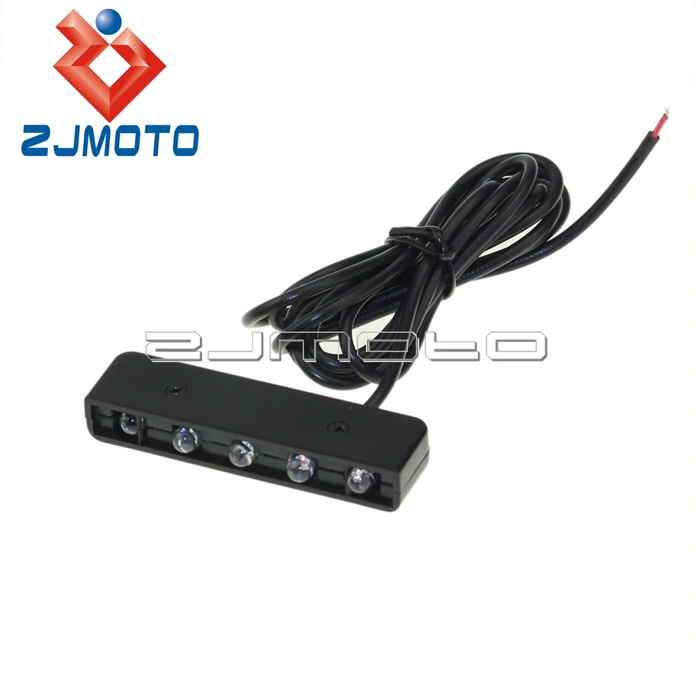 ZJMOTO Сельма 2X черные мотоциклетные красный 5 светодиодный поворотники шоры