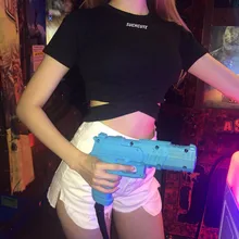 wo Мужская укороченная футболка, Мужская Однотонная футболка с перекрестными полосками, хлопковая футболка, Спортивная футболка с коротким рукавом в стиле Альфа Америка