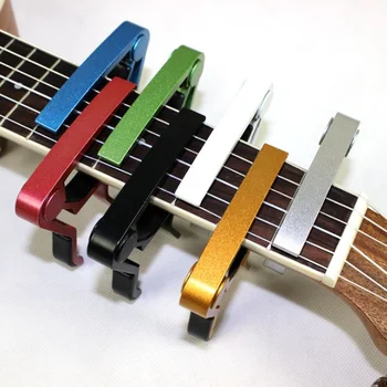 

200pcs High quality Single-handed Acoustic Electric Guitar Capo Tune Clamp Trigger - Material Metal