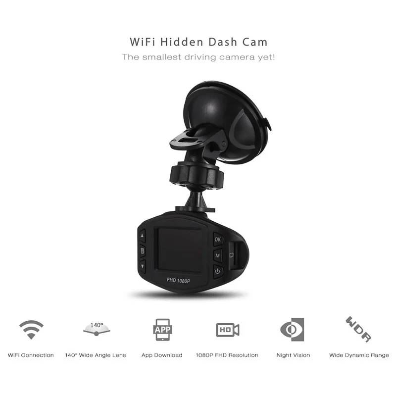 E1 Новатэк Wi Fi Скрытая регистраторы 1080 P 30fps 140 градусов Видеорегистраторы для