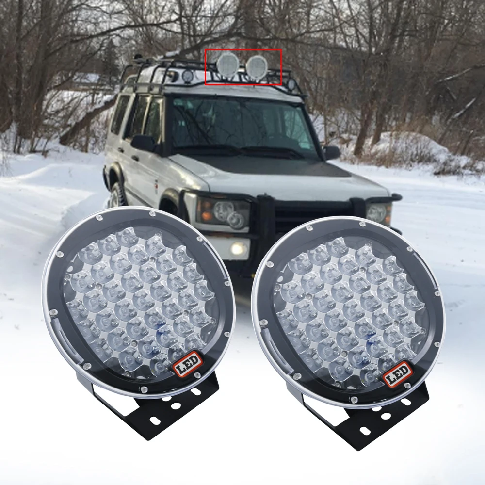 2PCS 4" 440W LED Light Bar Spot Flood Pods Lights Off-Road Tractor 4WD 12V 4-Row 