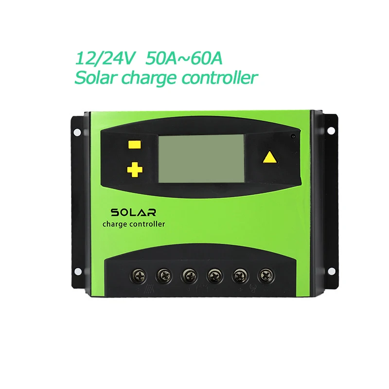 PWM 60A 50A 40A 30A 20A 12В/24В авто ЖК ШИМ Контроллер заряда с двумя USB 5V Выход Регулируемый