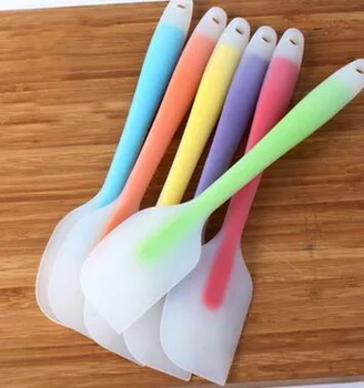 

100pcs/lot, 93g High Quality Large Translucent Silicone Pastry Spatula Cake Cream Butter 29cm Silicon Spatula