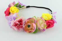 Princess Girl Woman Head Wreath Crown Halo Floral Hoop For Wedding Christmas Birthday Travel Photography hair accessories