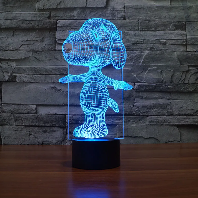 7 Colors Changing Cute Dog Night Light Lamps For Kids Touch Led Lightin LED Night Lights from