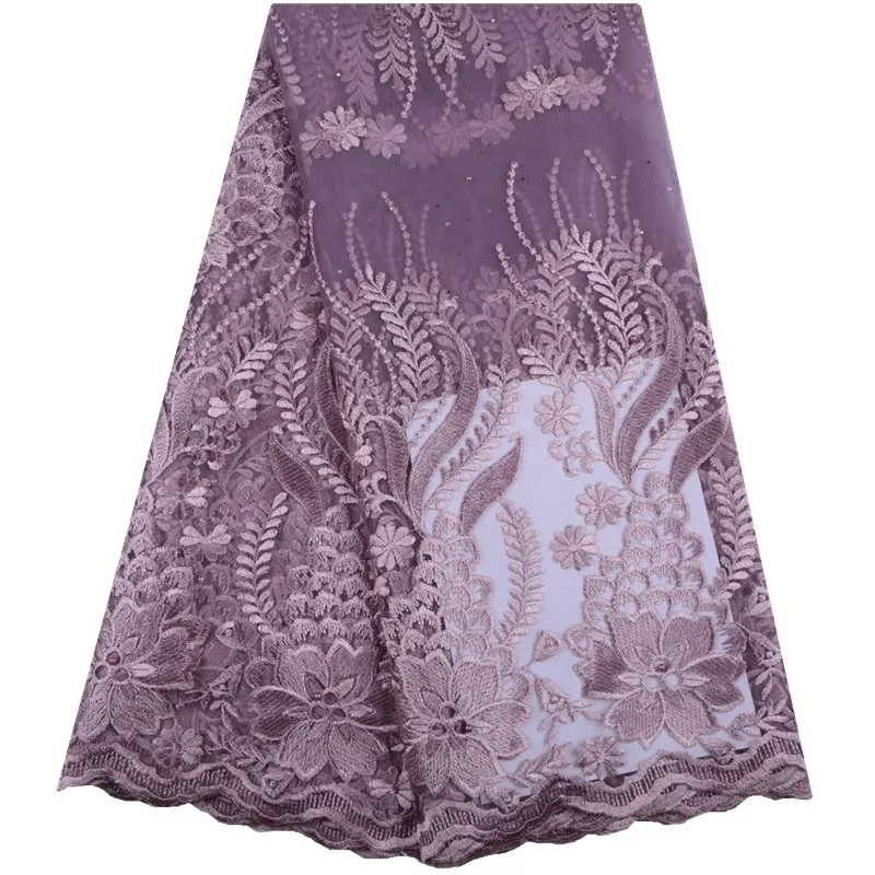 

Latest Onion French Lace Fabric Embroidered African Lace Fabric 2019 High Quality Lace Nigerian Lace Fabrics For Dresses S1553