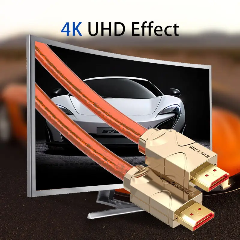 SAMZHE 4K HDMI к HDMI 2,0 кабель HDMI К AV кабельный разъем для ноутбука ТВ коробка Xbox кабель для подключения проектора к большому экрану Displayer