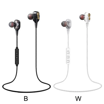 

EDAL Bluetooth Wireless Earphones Double Moving Motion Bluetooth Earpiece Humanized Line Control Design Headset