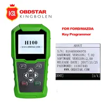 OBDSTAR H100 для Ford/Mazda Авто ключ программатор поддерживает / модели PK F250/F350/F-100O bdstar H100 прибор для программирования автомобильных ключей