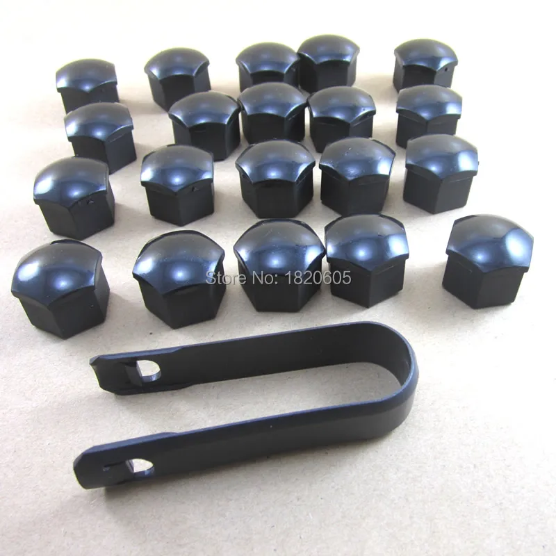 20 x Black for Audi A1 A3 A4 A5 A6 A7 A8 Q5 Q7 Wheel Lug Nut Center