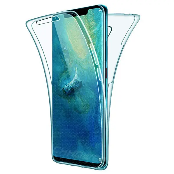 Двойной Мягкий силиконовый чехол для huawei P30 Pro P20 Lite Y6 Y7 Pro Y9 P Smart Plus Honor 10i 8A 8C mate 20 10 Lite - Цвет: Blue