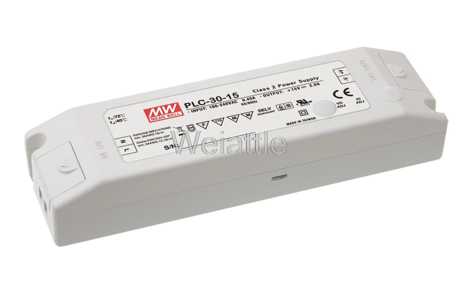 MEAN WELL оригинальный PLC-30-15 15 в 2 а meanwell PLC-30 30 Вт один выход Светодиодный источник