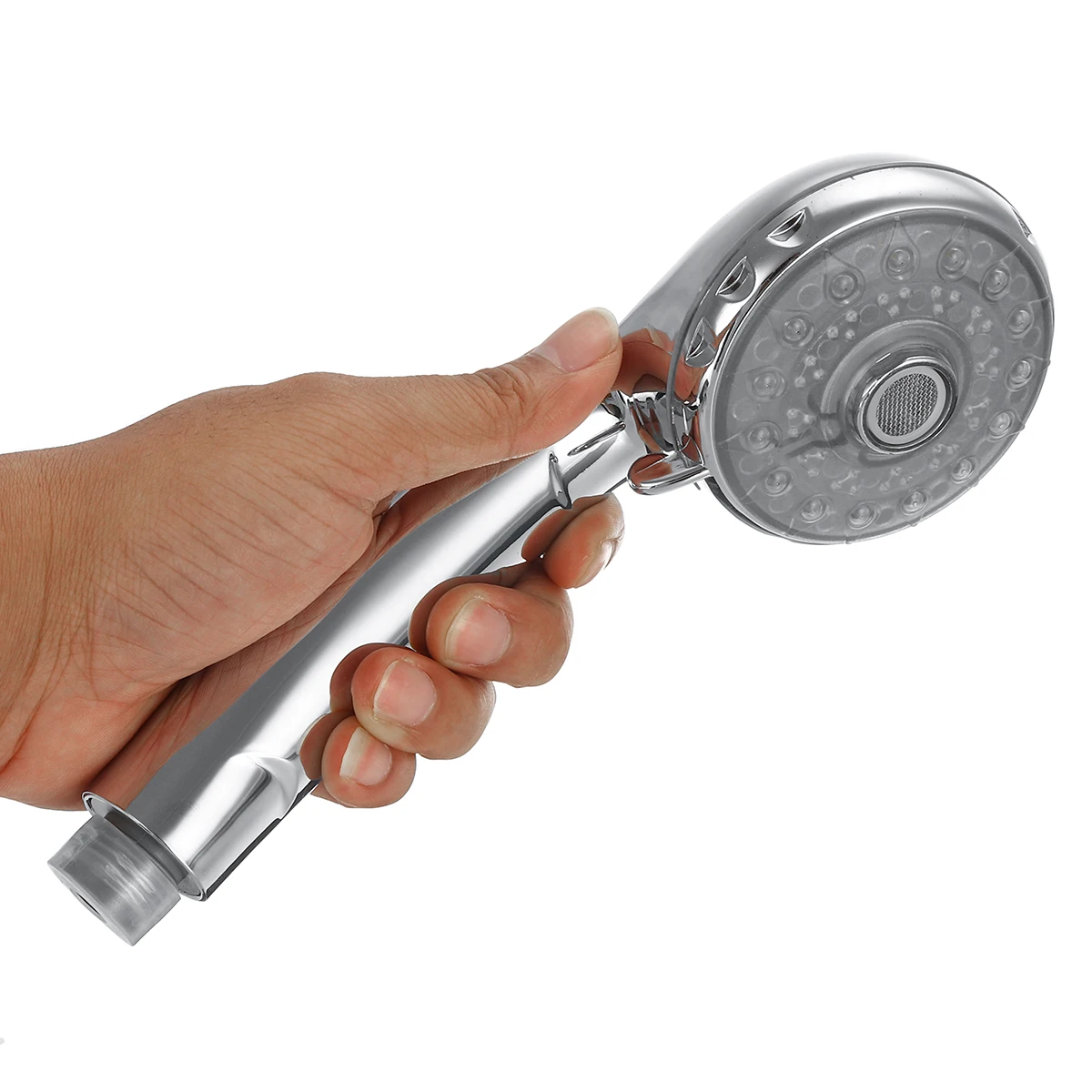 Billige Neue Automatische 7 Farben Led leuchten Bad Dusche Kopf Wasser Sparen Einzigen Kopf Regen Badezimmer Showerhead